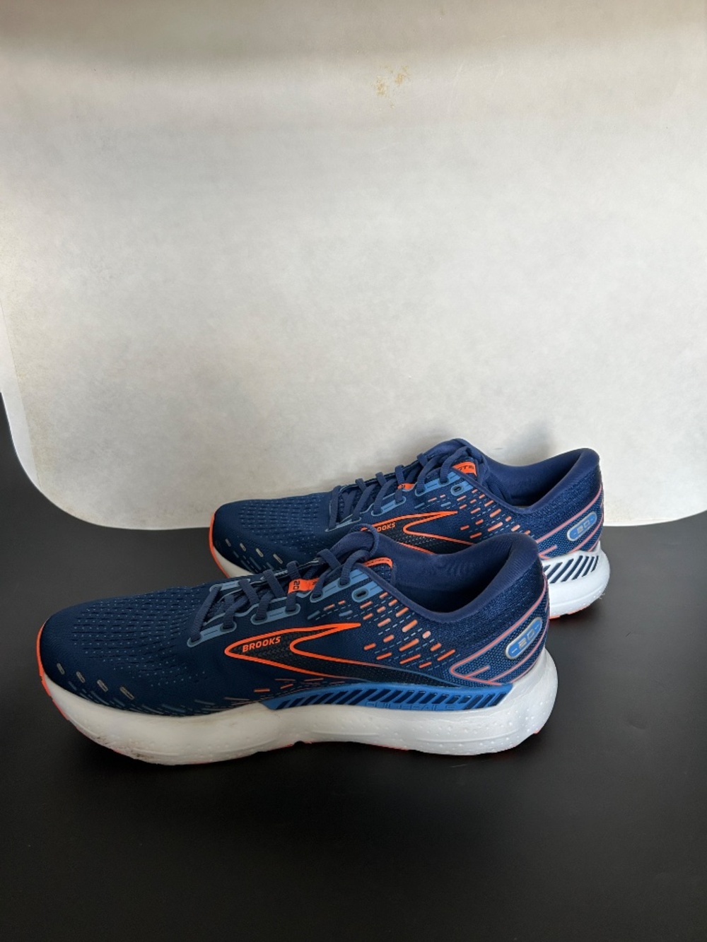 Brooks Glycerine 20 GTS Blue Depths/Palace Blue/Orange Sneakers,, Size 12.5 2E - Picture 3 of 11